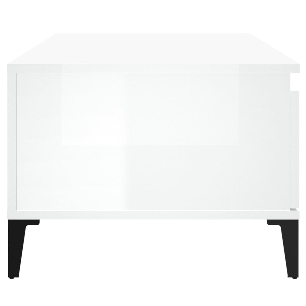 Mesa de centro 90x50x36,5 cm derivados madeira branco brilhante