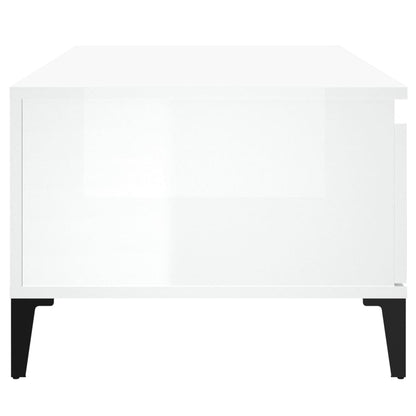 Mesa de centro 90x50x36,5 cm derivados madeira branco brilhante