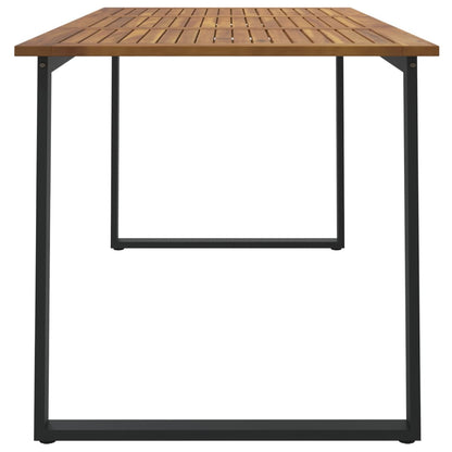 Mesa jardim c/ pernas em forma de U 140x80x75 cm acácia maciça