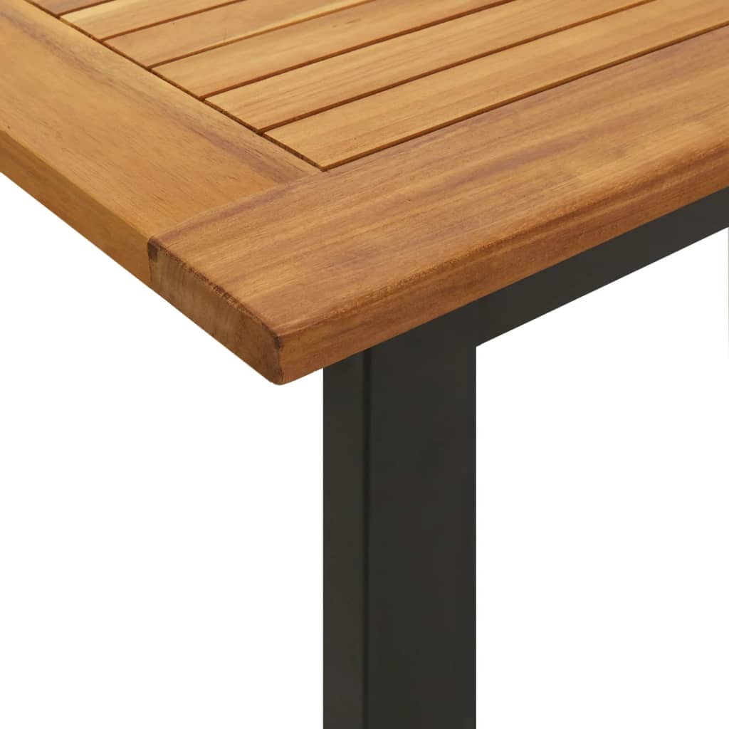 Mesa jardim c/ pernas em forma de U 140x80x75 cm acácia maciça