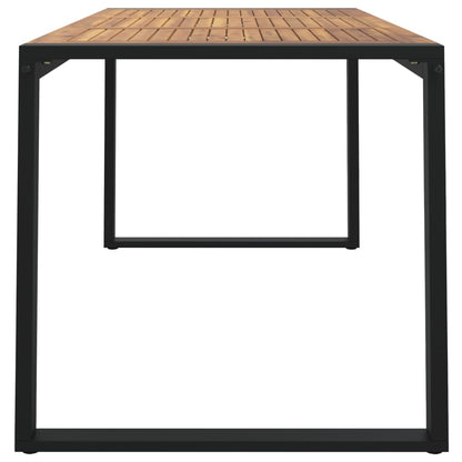 Mesa jardim c/ pernas em forma de U 140x80x75 cm acácia maciça