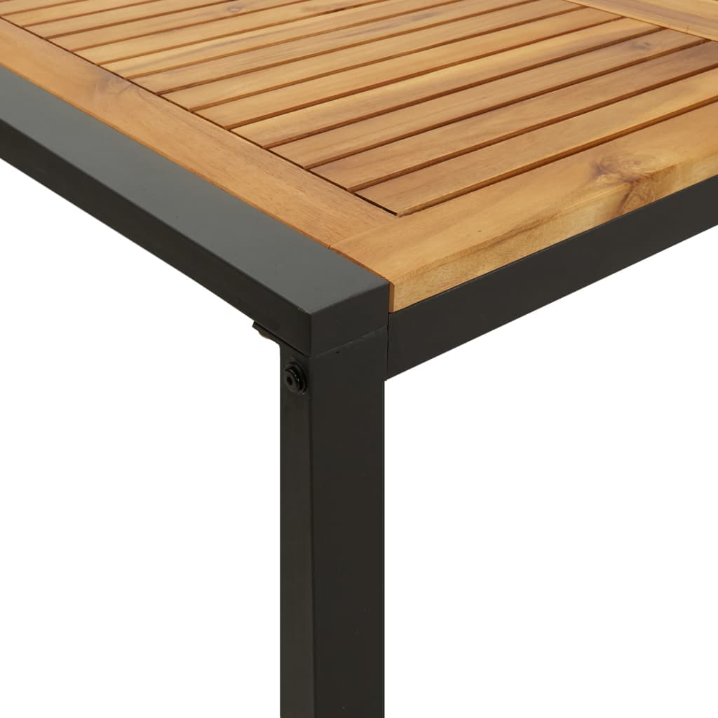 Mesa jardim c/ pernas em forma de U 140x80x75 cm acácia maciça