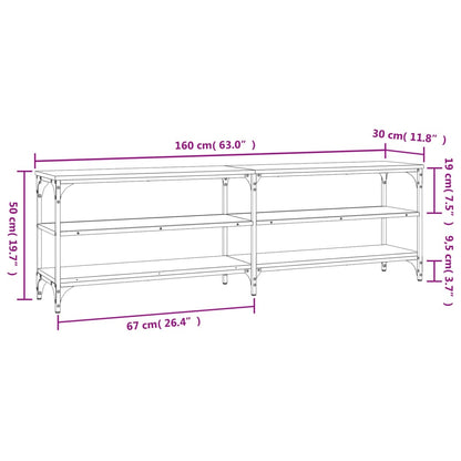 Móvel de TV 160x30x50 cm derivados de madeira cinzento sonoma
