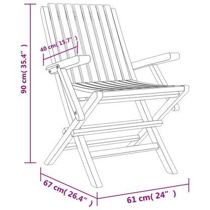 Cadeiras de jardim dobráveis 6 pcs 61x67x90 cm teca maciça