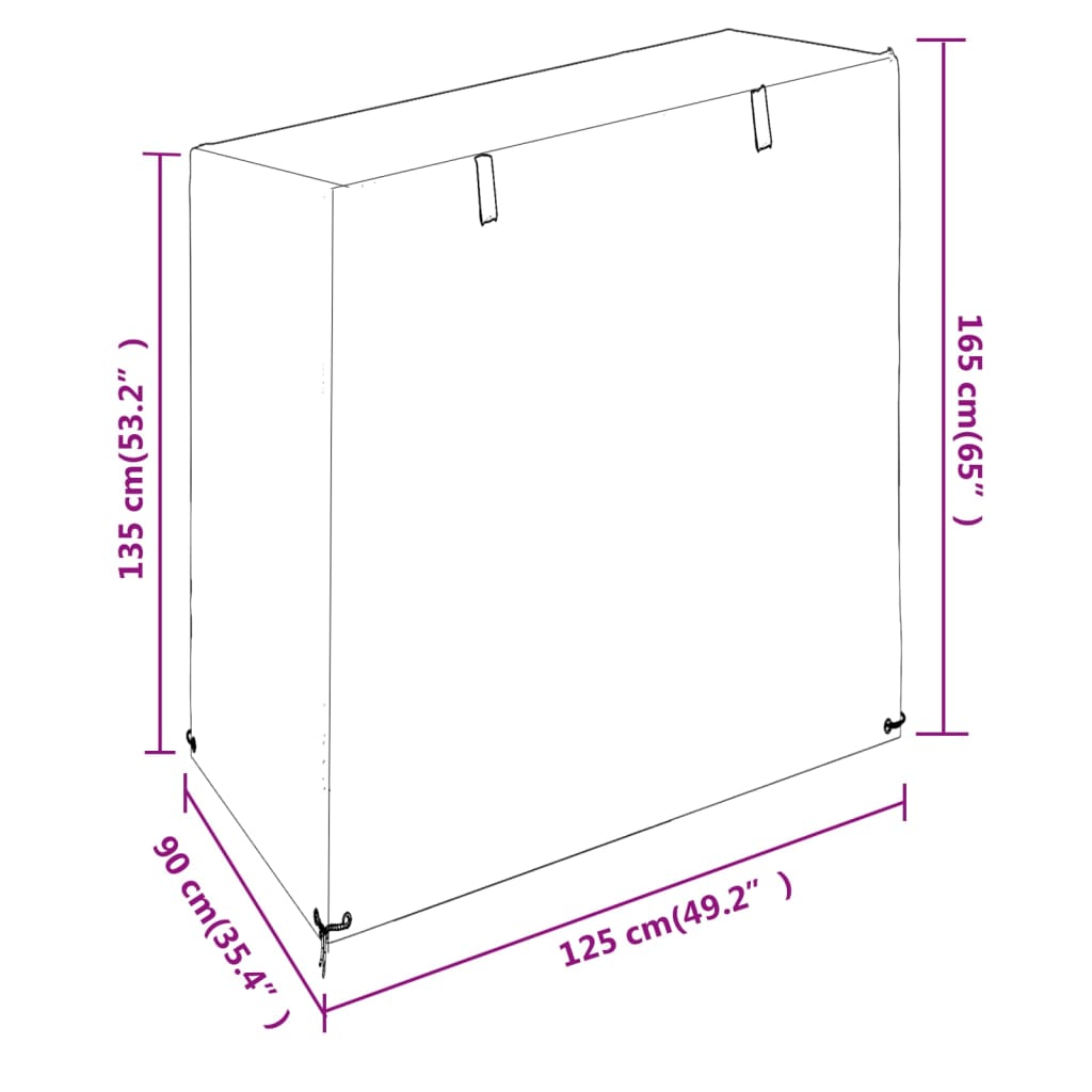 Capas p/ banco baloiço 2 pcs 8 ilhós 125x90x135/165 polietileno