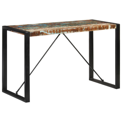 Mesa de jantar 120x55x76 cm madeira recuperada maciça