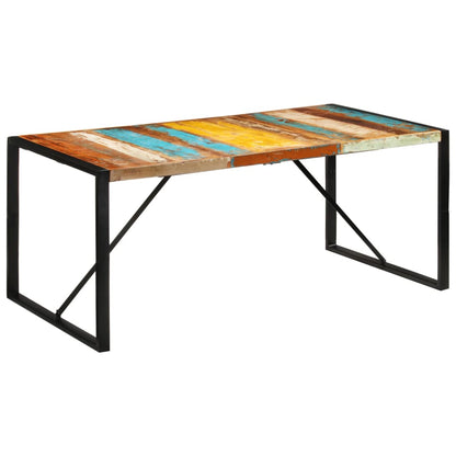 Mesa de jantar 175x90x76 cm madeira recuperada maciça