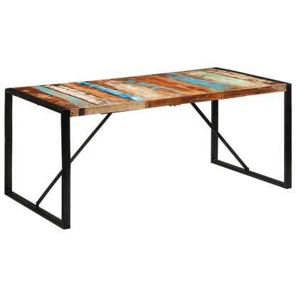 Mesa de jantar 175x90x76 cm madeira recuperada maciça