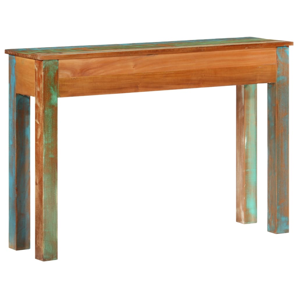 Mesa consola 110x30x75 cm madeira recuperada maciça