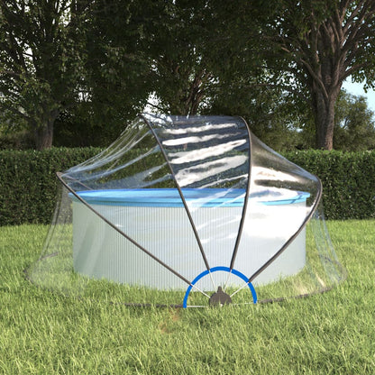 Cúpula de piscina redonda 315x158 cm PVC