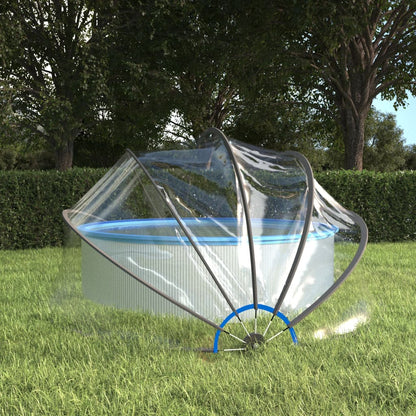 Cúpula de piscina redonda 376x188 cm PVC