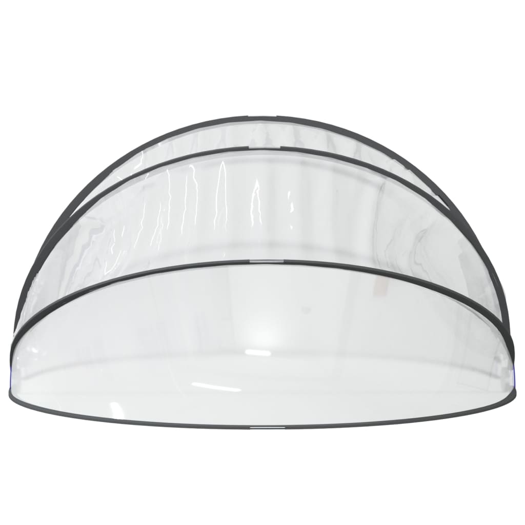 Cúpula de piscina redonda 406x203 cm PVC