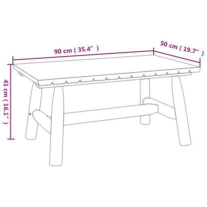 Mesa de centro 90x50x41 cm madeira de abeto maciça