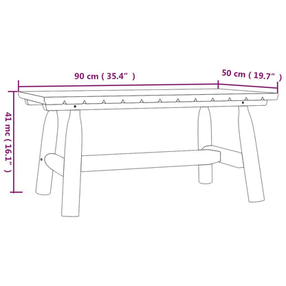 Mesa de centro 90x50x41 cm madeira de abeto maciça