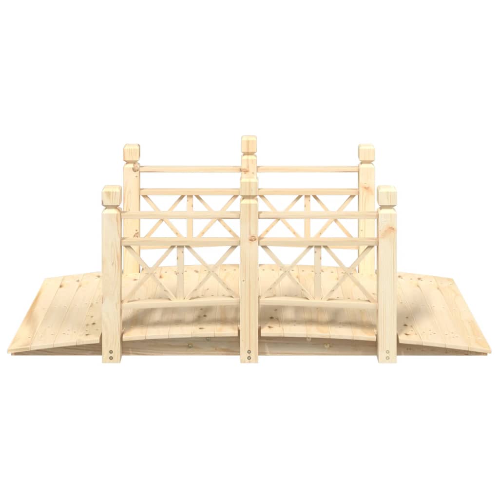 Ponte de jardim com corrimões 150x67x56 cm abeto maciço