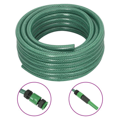 Mangueira de jardim com conjunto de encaixe 0,6" 10 m PVC verde