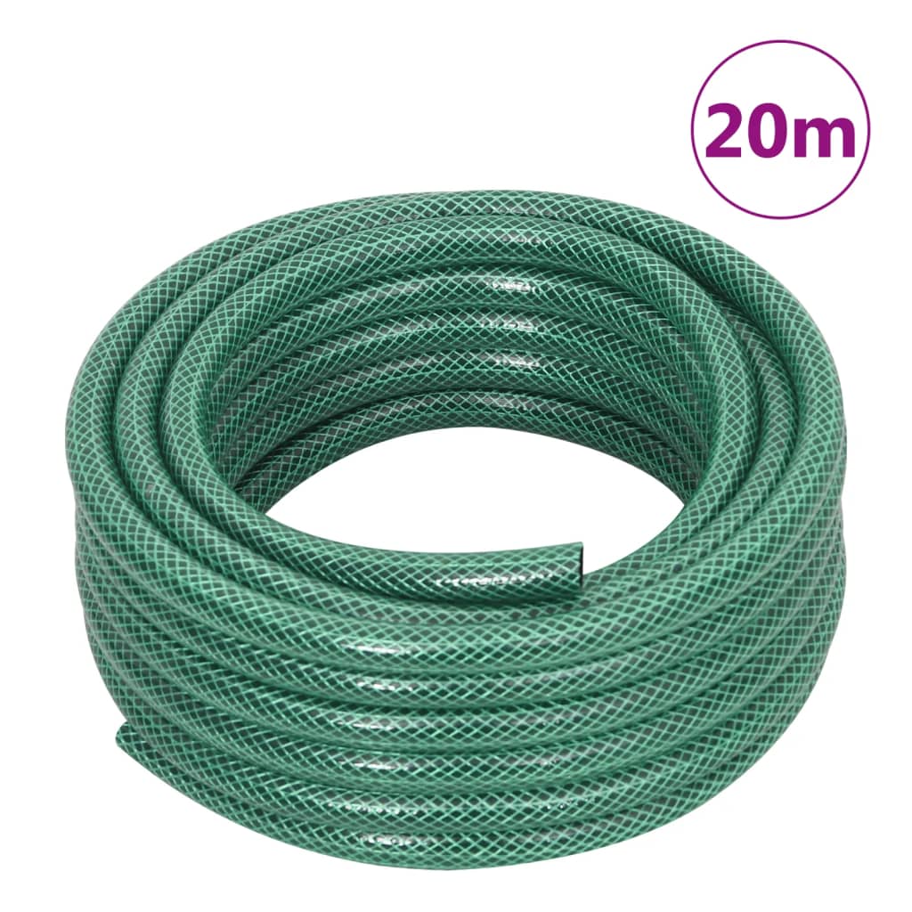 Mangueira de jardim com conjunto de encaixe 0,6" 20 m PVC verde