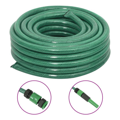 Mangueira de jardim com conjunto de encaixe 0,9" 50 m PVC verde