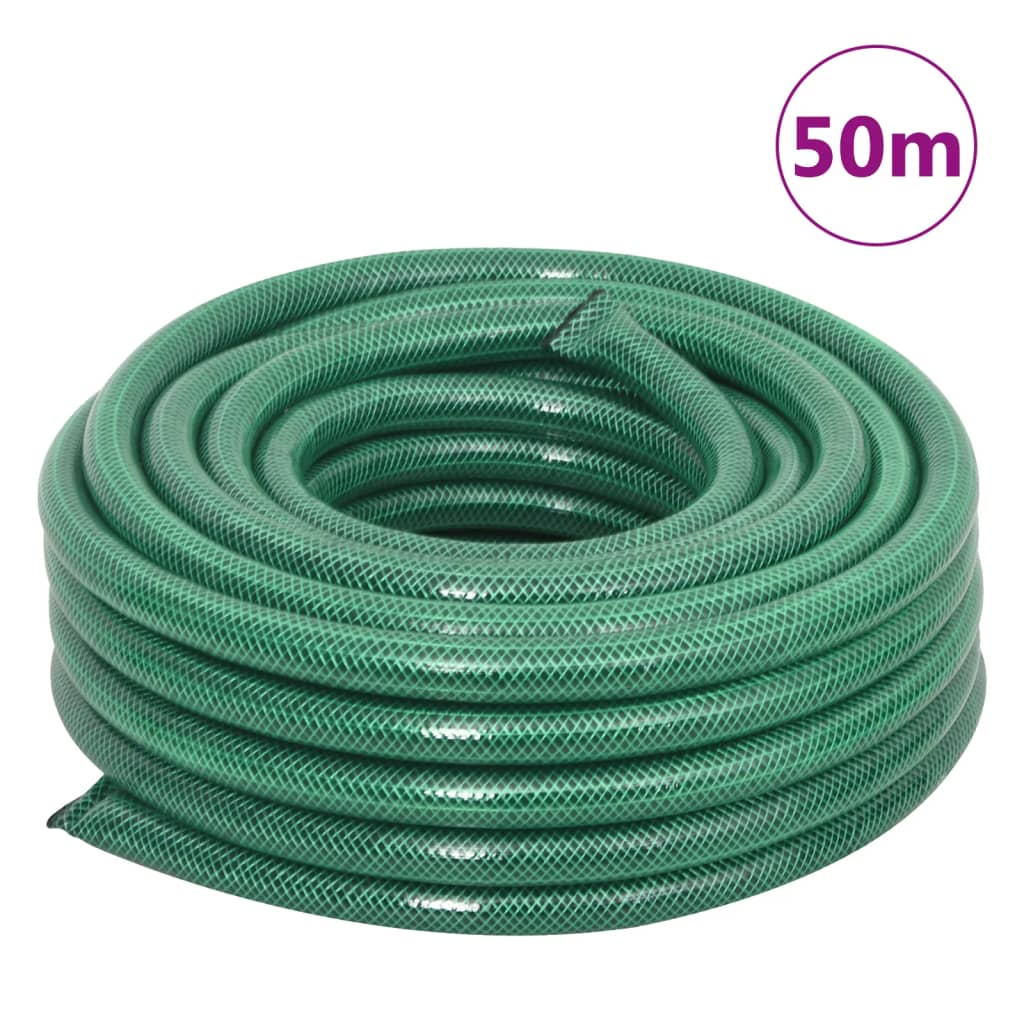 Mangueira de jardim com conjunto de encaixe 0,9" 50 m PVC verde