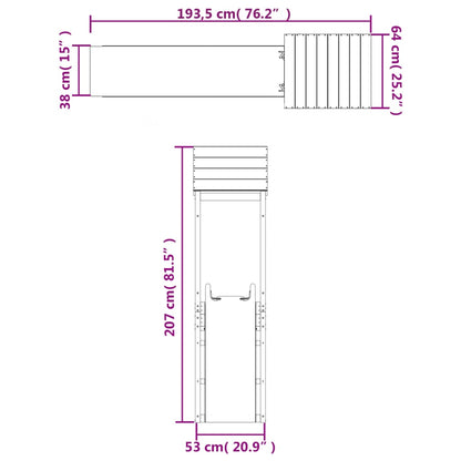 Conjunto de brincar para exterior madeira de pinho impregnada