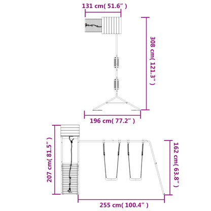 Conjunto de brincar para exterior madeira de pinho impregnada