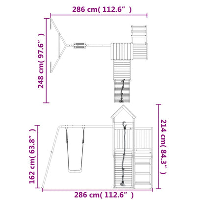 Conjunto de brincar para exterior madeira de douglas maciça