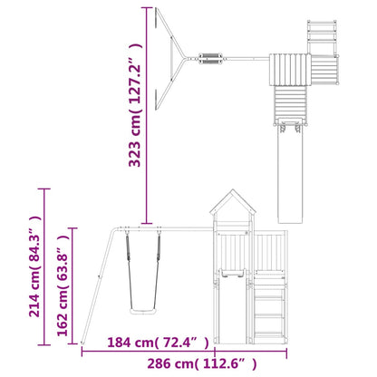 Conjunto de brincar para exterior madeira de pinho impregnada