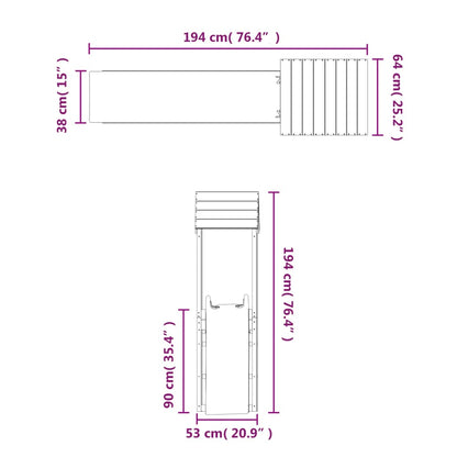 Conjunto de brincar para exterior madeira de douglas maciça