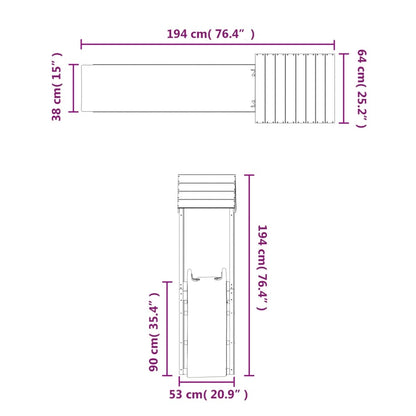 Conjunto de brincar para exterior madeira de pinho impregnada