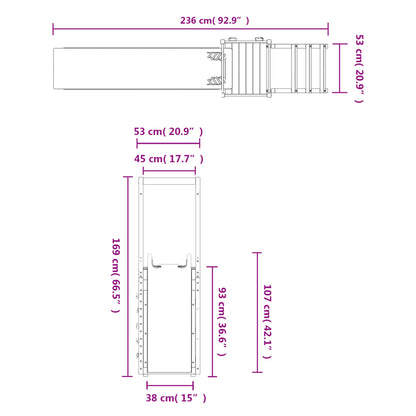 Conjunto de brincar para exterior madeira de douglas maciça