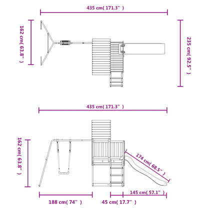 Conjunto de brincar para exterior madeira de douglas maciça