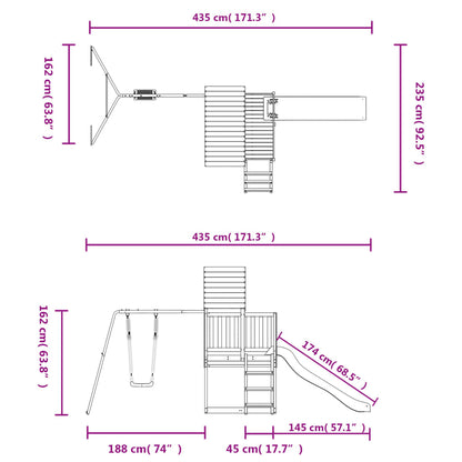 Conjunto de brincar para exterior madeira de pinho impregnada