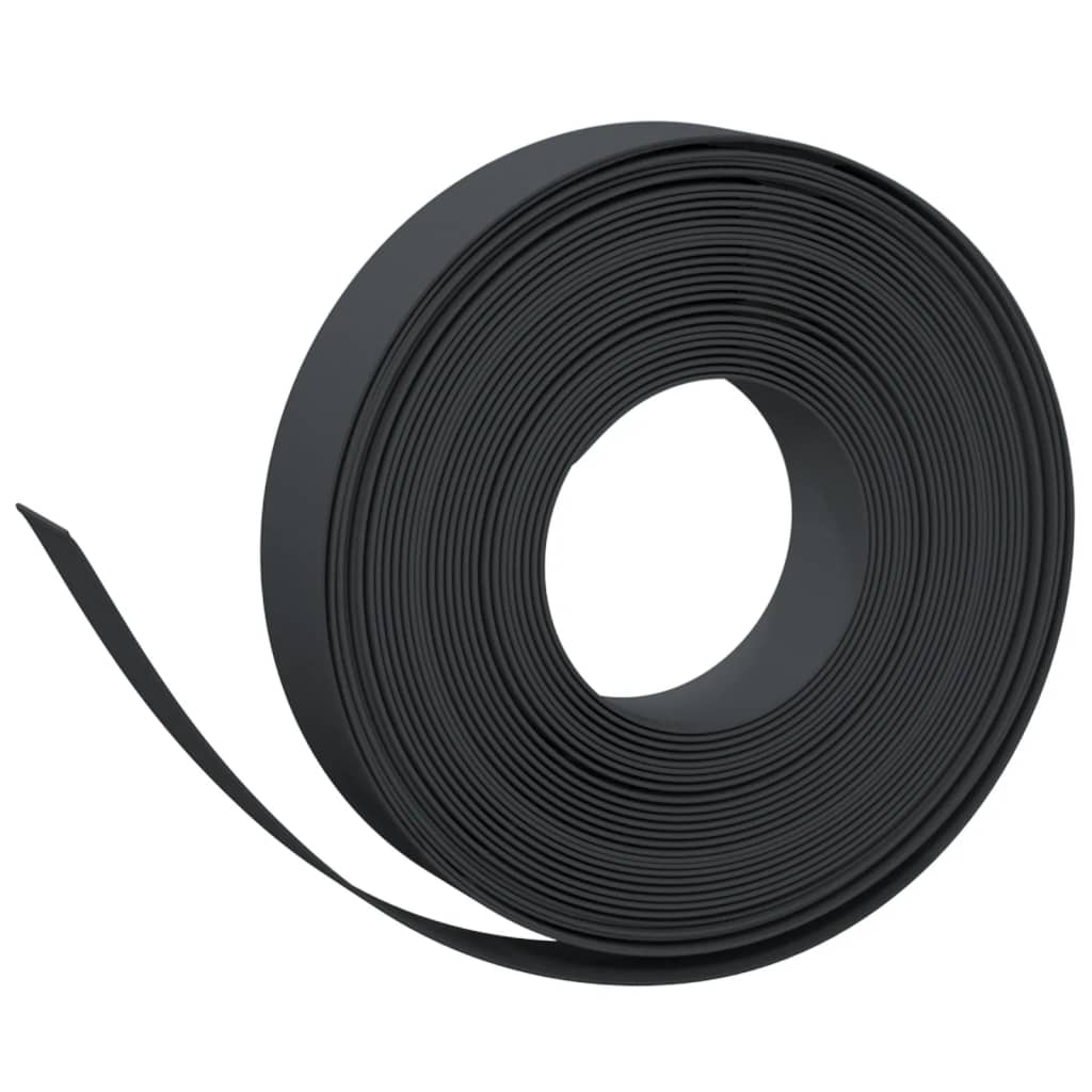 Bordas de jardim 2 pcs 10 m 10 cm polietileno preto