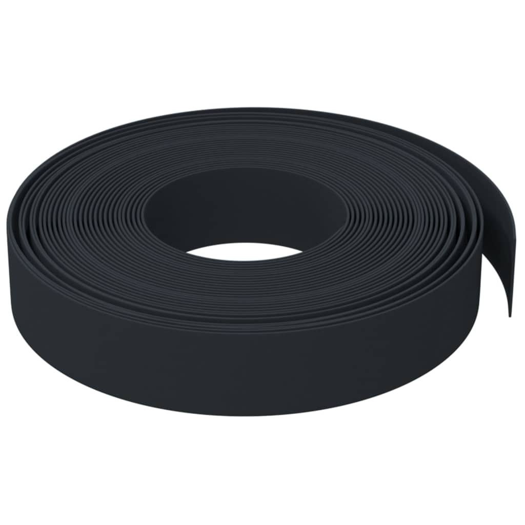 Bordas de jardim 2 pcs 10 m 10 cm polietileno preto