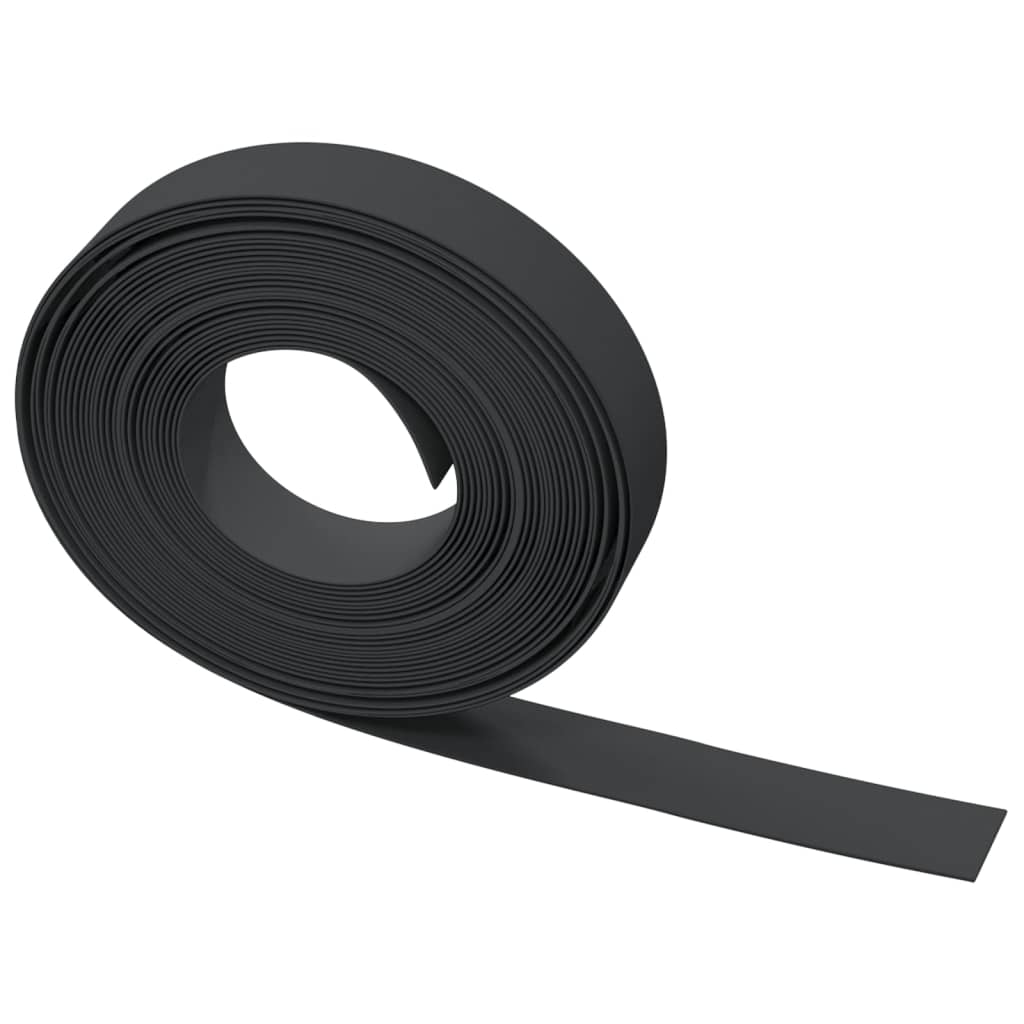 Bordas de jardim 2 pcs 10 m 10 cm polietileno preto