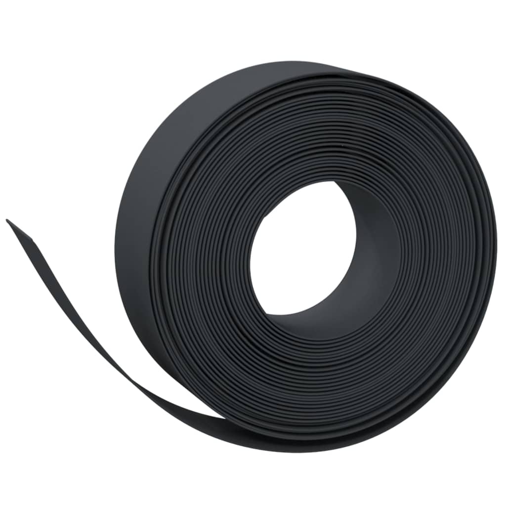 Bordas de jardim 3 pcs 10 m 15 cm polietileno preto