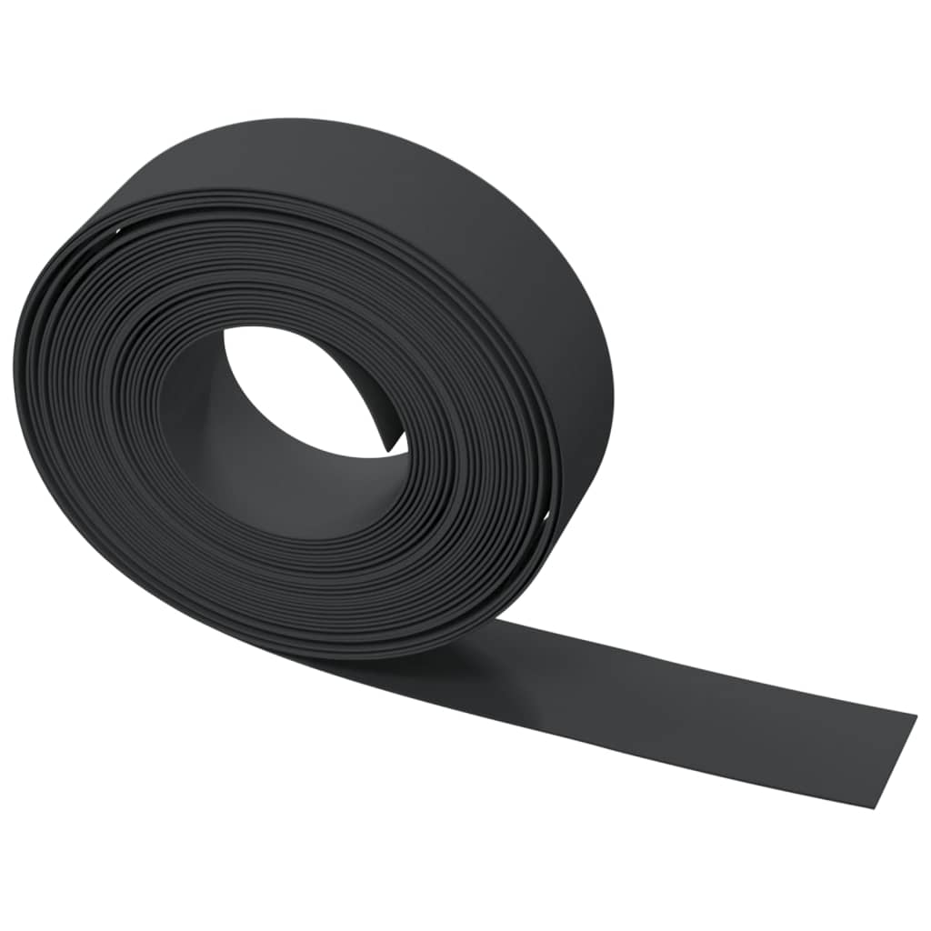 Bordas de jardim 3 pcs 10 m 15 cm polietileno preto