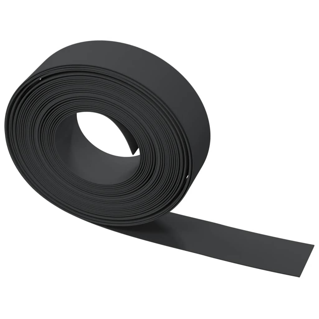 Bordas de jardim 5 pcs 10 m 15 cm polietileno preto