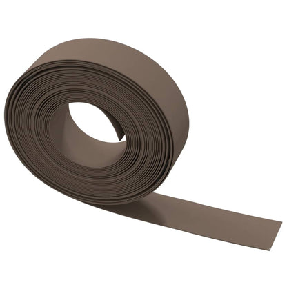 Bordas de jardim 2 pcs 10 m 15 cm polietileno castanho