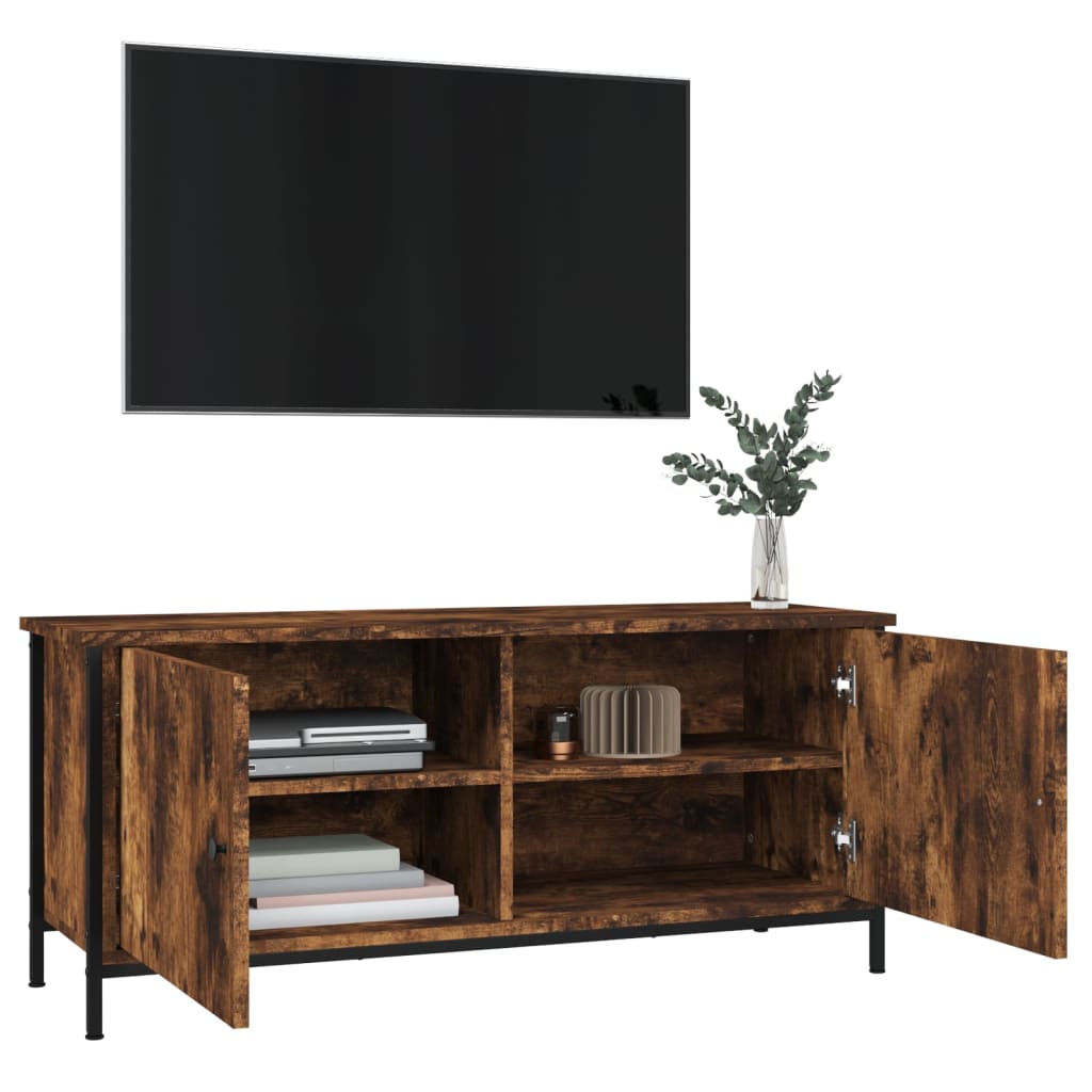 Móvel de TV Iris com 2 Portas de 102 cm - Madeira Rústica - Design Moderno