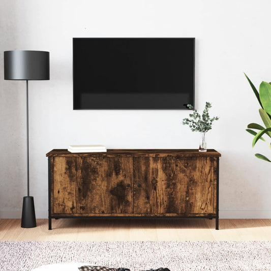 Móvel de TV Iris com 2 Portas de 102 cm - Madeira Rústica - Design Moderno