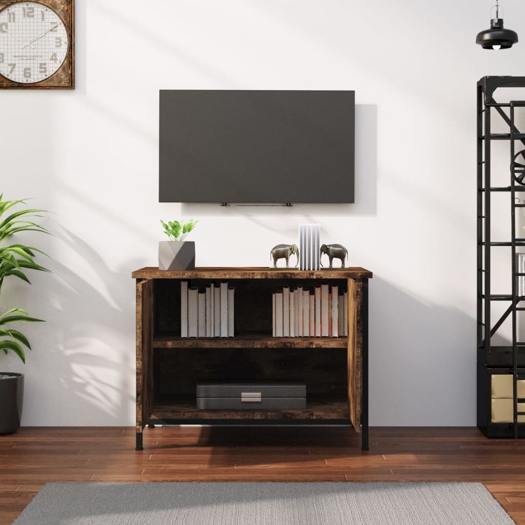 Móvel de TV Iris com 2 Portas de 60 cm - Madeira Rústica - Design Moderno