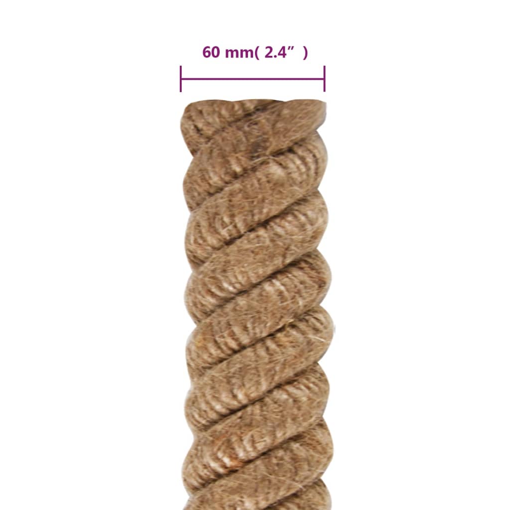 Corda de juta com 5 m de comprimento e 60 mm de espessura