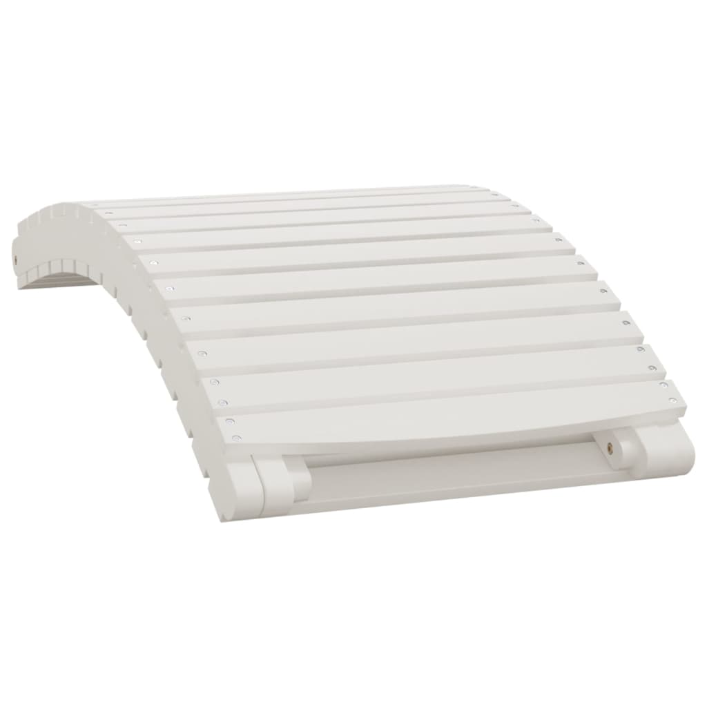 Espreguiçadeira com mesa madeira de acácia maciça branco