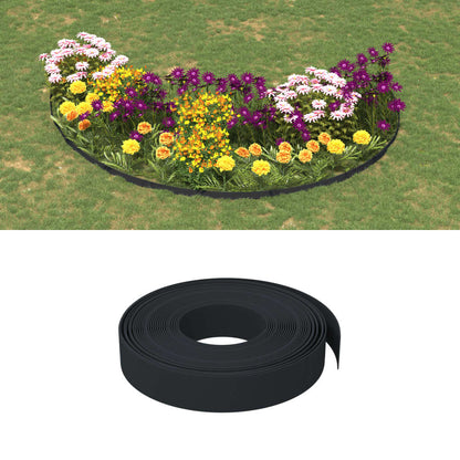 Borda de jardim 10 m 10 cm polietileno preto