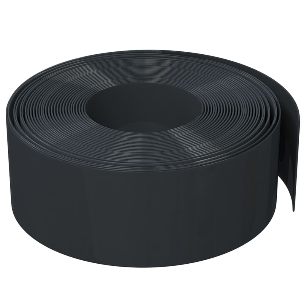 Borda de jardim 10 m 20 cm polietileno preto