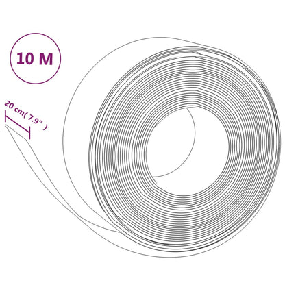 Borda de jardim 10 m 20 cm polietileno castanho