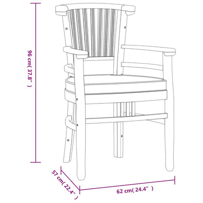 Conjunto de jantar para jardim 7 pcs madeira de teca maciça