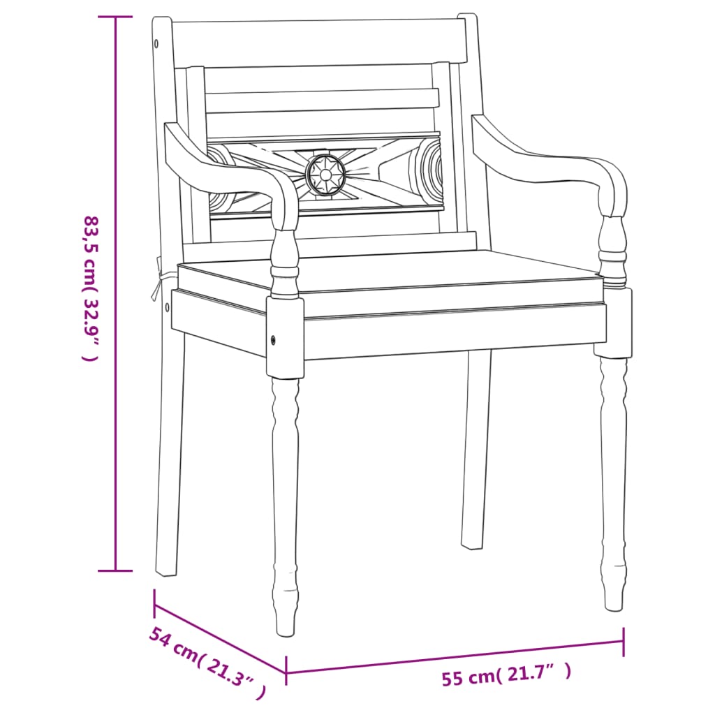 3pcs conjunto jantar p/ jardim c/almofadões brancos teca maciça