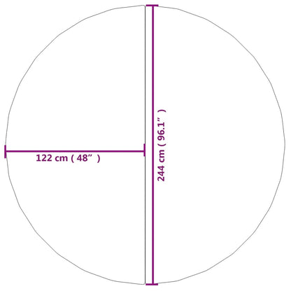 Pano para chão de piscinas Ø244 cm poliéster geotêxtil cinza